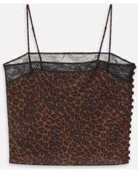 FRAME - The Lace Inset Cami - Lyst