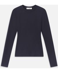 FRAME - The Long Sleeve Rib Crew - Lyst