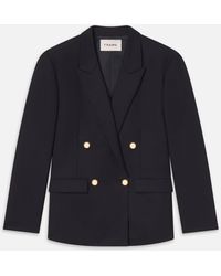 FRAME - Double Breasted Blazer - Lyst