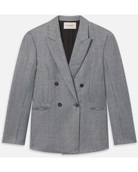 FRAME - Double Breasted Blazer - Lyst