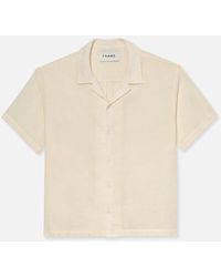 FRAME - Short Sleeve Camp Collar Shirt - Lyst