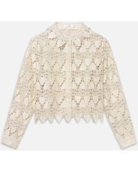 FRAME - The Lace Button Up Shirt - Lyst