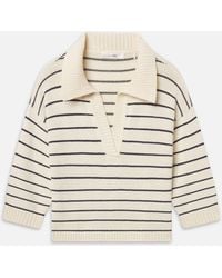 FRAME - The Striped Easy Pullover - Lyst