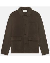 FRAME - Suede Chore Coat - Lyst