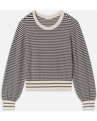FRAME - The Striped Knit Sweater - Lyst