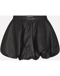 FRAME - The Leather Bubble Skirt - Lyst