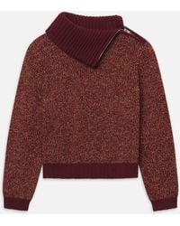 FRAME - The Marled Zip Sweater - Lyst