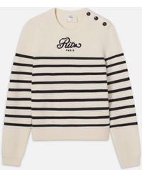 FRAME - Ritz Sequined Striped Sweater - Lyst