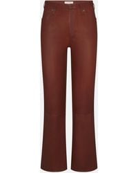 FRAME - The Leather Reboot Crop - Lyst