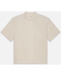 FRAME - Jacquard Cotton Short Sleeve Shirt - Lyst