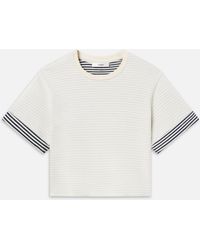 FRAME - The Stripe Cuff Top - Lyst