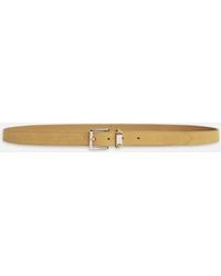 FRAME - The Suede Square Buckle Belt - Lyst