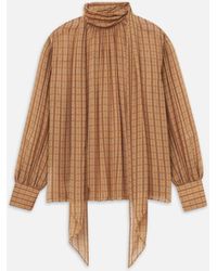 FRAME - The Lantern Blouse - Lyst