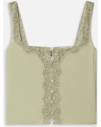 FRAME - The Embroidered Tank - Lyst