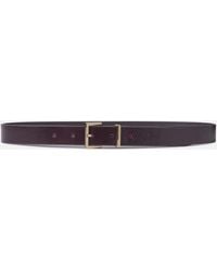 FRAME - The Patent Square Buckle Belt - Lyst