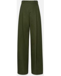 FRAME - Pleated Wide Leg Pant - Lyst