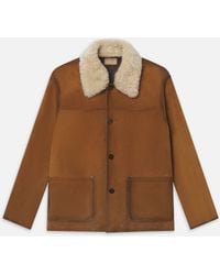 FRAME - The Equestrian Suede Chore Jacket - Lyst