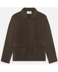 FRAME - Suede Chore Coat - Lyst