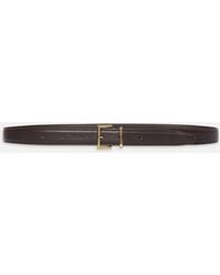 FRAME - The Leather Square Buckle Belt - Lyst