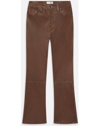 FRAME - The Leather Reboot Crop - Lyst