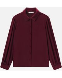 FRAME - The Silk Staple Blouse - Lyst