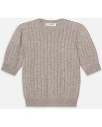 FRAME - The Ladder Pointelle Sweater - Lyst