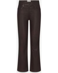 FRAME - The Leather Reboot Crop - Lyst