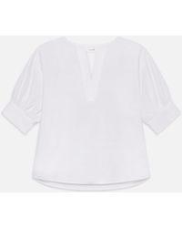 FRAME - V-neck Popover Top - Lyst