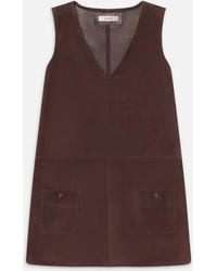 FRAME - The Suede Safari Tent Dress - Lyst