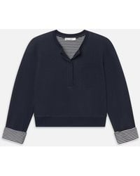 FRAME - The Stripe Cuff Sweatshirt - Lyst