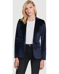 FRAME Velvet Classic Blazer - Blue