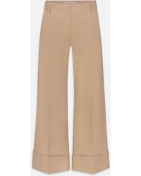 FRAME - The Cuffed Slim Palazzo Trouser - Lyst