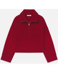 FRAME - The Half Zip Marled Sweater - Lyst