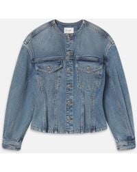 FRAME - The Nipped Collarless Jacket - Lyst