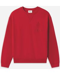 FRAME - Ritz Tonal Logo Crewneck - Lyst