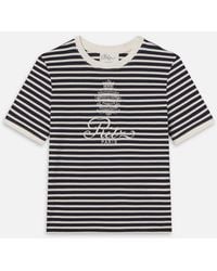 FRAME - Ritz Striped Baby Tee - Lyst