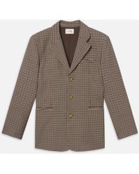 FRAME - The Houndstooth Blazer - Lyst
