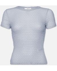FRAME - Mesh Lace Baby Tee - Lyst