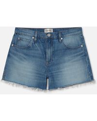 FRAME - The Vintage Relaxed Short Raw Fray - Lyst