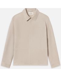FRAME - Suede Overshirt - Lyst