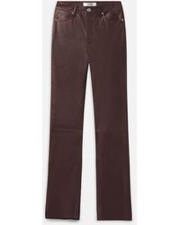 FRAME - The Slim Stacked Leather Pant - Lyst