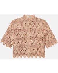 FRAME - The Lace Button Up Shirt - Lyst