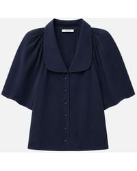 FRAME - The Short Sleeve Silk Gala Shirt - Lyst