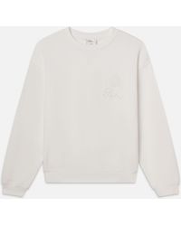 FRAME - Ritz Tonal Logo Crewneck - Lyst