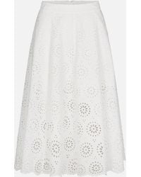 FRAME - The Solstice Eyelet Skirt - Lyst