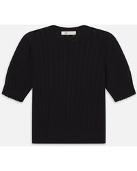 FRAME - The Ladder Pointelle Sweater - Lyst