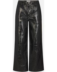 FRAME - The Patent Leather Swing Trouser - Lyst