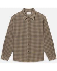 FRAME - Light Wool Plaid Shirt - Lyst