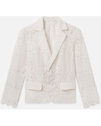 FRAME - The Paisley Eyelet Classic Blazer - Lyst