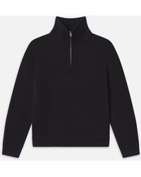 FRAME - Zip Up Wool Sweater - Lyst
